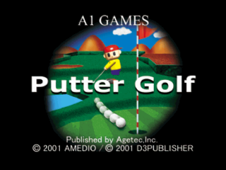 Putter Golf title screen for Playstation